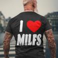 I Heart Milfs Men's Crewneck Short Sleeve Back Print T-shirt Gifts for Old Men