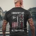 I Identify As Ultra Maga Men's Crewneck Short Sleeve Back Print T-shirt Gifts for Old Men