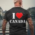 I Love Canada Men's Crewneck Short Sleeve Back Print T-shirt Gifts for Old Men