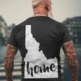 Idaho Home State Tshirt Men's Crewneck Short Sleeve Back Print T-shirt Gifts for Old Men