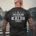 Im Kaleb Doing Kaleb Things Men's Crewneck Short Sleeve Back Print T-shirt Gifts for Old Men
