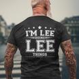 Im Lee Doing Lee Things Men's Crewneck Short Sleeve Back Print T-shirt Gifts for Old Men