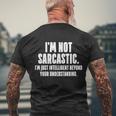 Im Not Sarcastic Funny Tshirt Men's Crewneck Short Sleeve Back Print T-shirt Gifts for Old Men