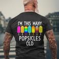 Im This Many Popsicles Old Funny 7Th Birthday Popsicle Cute Gift Men's Crewneck Short Sleeve Back Print T-shirt Gifts for Old Men