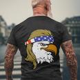 Independence 4Th Of July Usa American Flag Eagle Mullet Gift Men's Crewneck Short Sleeve Back Print T-shirt Gifts for Old Men