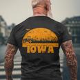 Iowa Farmers Tractor Tshirt Men's Crewneck Short Sleeve Back Print T-shirt Gifts for Old Men