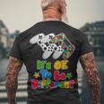 Its Ok To Be Different Autism Awareness Video Gamer Men's Crewneck Short Sleeve Back Print T-shirt Gifts for Old Men