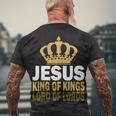 Jesus Lord Of Lords King Of Kings Tshirt Men's Crewneck Short Sleeve Back Print T-shirt Gifts for Old Men