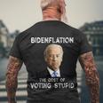 Joe Biden Bidenflation The Cost Of Voting Stupid Men's Crewneck Short Sleeve Back Print T-shirt Gifts for Old Men
