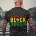 Juneteenth Black Queen Men's Crewneck Short Sleeve Back Print T-shirt Gifts for Old Men