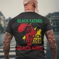 Juneteenth Day Black Father Black History Gift For Dad Fathers Day Men's Crewneck Short Sleeve Back Print T-shirt Gifts for Old Men