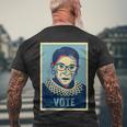 Jusice Ruth Bader Ginsburg Rbg Vote Voting Election Men's Crewneck Short Sleeve Back Print T-shirt Gifts for Old Men