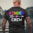 Kinder Crew Kindergarten Teacher Tshirt Men's Crewneck Short Sleeve Back Print T-shirt Gifts for Old Men