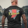 Kokomo Indiana Retro Triangle In City Men's Back Print T-shirt Gifts for Old Men