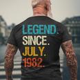 Legend Since July 1982 40 Year Old Bday 40Th Birthday Men's T-shirt Back Print Gifts for Old Men