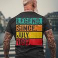 Legend Since July 1997 25Th Birthday 25 Years Old Vintage Men's T-shirt Back Print Gifts for Old Men