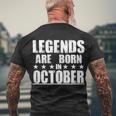 Legends Are Born In October Birthday Tshirt Men's Crewneck Short Sleeve Back Print T-shirt Gifts for Old Men