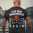 Let The Madness Begin Tshirt Men's Crewneck Short Sleeve Back Print T-shirt Gifts for Old Men