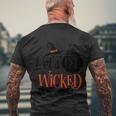 Lets Get Wicked Halloween Quote Men's Crewneck Short Sleeve Back Print T-shirt Gifts for Old Men