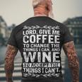 Lord Give Me Coffee And Wine V2 Men's Crewneck Short Sleeve Back Print T-shirt Gifts for Old Men
