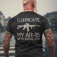 I Lubricate My Ar-15 With Liberal CUM Men's Back Print T-shirt Gifts for Old Men