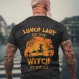 Lunch Lady By Day Witch By Night Halloween Quote Men's Crewneck Short Sleeve Back Print T-shirt Gifts for Old Men