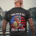 Make 4Th Of July Great Again Trump Ing Beer Patriotic Cool Gift Men's Crewneck Short Sleeve Back Print T-shirt Gifts for Old Men