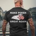 Make Poker Great Again Men's Crewneck Short Sleeve Back Print T-shirt Gifts for Old Men