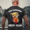 Make Thanksgiving Great Again Donald Trump Tshirt Men's Crewneck Short Sleeve Back Print T-shirt Gifts for Old Men