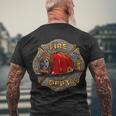 Maltese Fire Dept Helmet Tshirt Men's Crewneck Short Sleeve Back Print T-shirt Gifts for Old Men