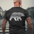 Mama Bear Floral Logo Tshirt Men's Crewneck Short Sleeve Back Print T-shirt Gifts for Old Men