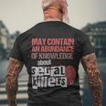 May Contain An Abundance Of Knowledge True Crime V2 Men's T-shirt Back Print Gifts for Old Men