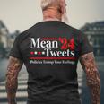 Mean Tweets 2024 Pro Donald Trump 24 Funny Anti Biden Tshirt Men's Crewneck Short Sleeve Back Print T-shirt Gifts for Old Men