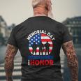 Memorial Day Quote Military Usa Flag 4Th Of July Men's Crewneck Short Sleeve Back Print T-shirt Gifts for Old Men