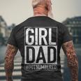 Mens Girl Dad Outnumbered Fathers Day From Wife Daughter Men's Crewneck Short Sleeve Back Print T-shirt Gifts for Old Men