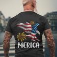 Merica Bald Eagle Mullet Cute Funny Gift 4Th Of July American Flag Meaningful Gi Men's Crewneck Short Sleeve Back Print T-shirt Gifts for Old Men