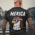 Merica Bald Eagle Mullet Sunglasses Fourth July 4Th Patriot Cool Gift V2 Men's Crewneck Short Sleeve Back Print T-shirt Gifts for Old Men