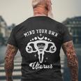 Mind Your Own Uterus Floral Feminist Pro Choice Gift Men's Crewneck Short Sleeve Back Print T-shirt Gifts for Old Men