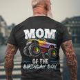 Mom Of The Birthday Boy Monster Truck Birthday Novelty Gift Men's Crewneck Short Sleeve Back Print T-shirt Gifts for Old Men
