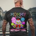 Mommy Of The Birthday Girl Candyland Candy Birthday Party Men's Crewneck Short Sleeve Back Print T-shirt Gifts for Old Men