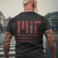 New Massachusetts Institute Of Technology Men's Crewneck Short Sleeve Back Print T-shirt Gifts for Old Men