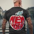 New York City Big Apple V2 Men's Crewneck Short Sleeve Back Print T-shirt Gifts for Old Men