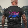 Not A Phase Moon Lgbt Trans Pride Bisexual Lgbt Pride Moon Men's Crewneck Short Sleeve Back Print T-shirt Gifts for Old Men