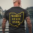 Ohio Worst State V2 Men's Crewneck Short Sleeve Back Print T-shirt Gifts for Old Men