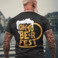 Oktoberfest Beer Fest Logo Men's Crewneck Short Sleeve Back Print T-shirt Gifts for Old Men