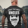 Only The Best Uncles Have Beards Tshirt Men's Crewneck Short Sleeve Back Print T-shirt Gifts for Old Men