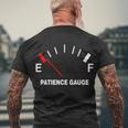 Patience Gauge Nearly Empty Men's Crewneck Short Sleeve Back Print T-shirt Gifts for Old Men