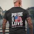 Patriotic American Flag 4Th Of July V2 Men's Crewneck Short Sleeve Back Print T-shirt Gifts for Old Men