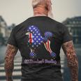 Patriotic Flag Poodle For American Poodle Lovers Men's Back Print T-shirt Gifts for Old Men