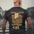 Physicists Scientists Schrödingers Katze Gift Men's Crewneck Short Sleeve Back Print T-shirt Gifts for Old Men